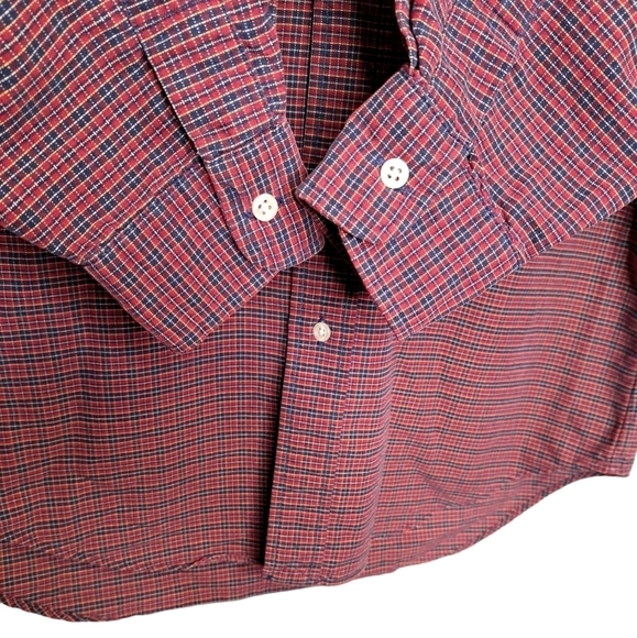 RALPH LAUREN ▪︎VTG▪ Red Plaid "Big Shirt" Button-Down ▪︎ Cotton ▪︎ Small ▪︎ EUC - Picture 6 of 6